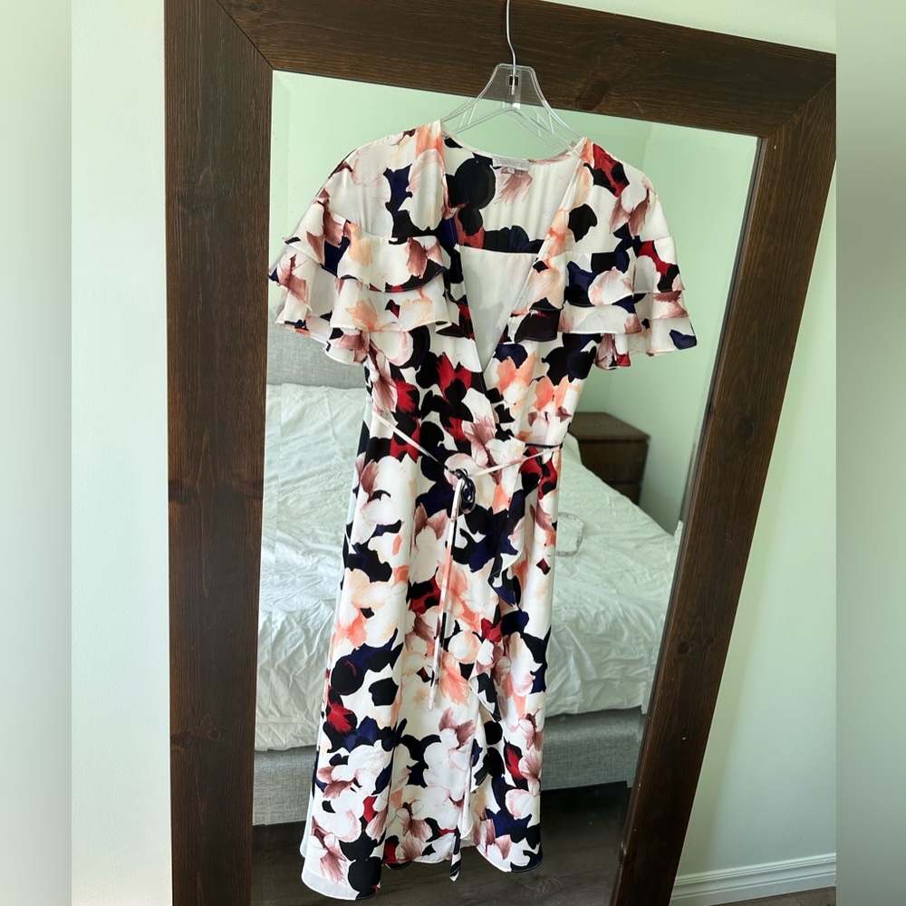 Summer midi wrap dress